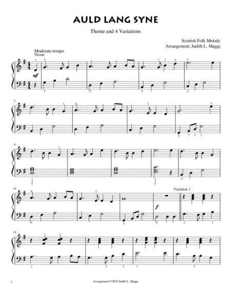 Auld Lang Syne Theme And 4 Variations Page 2