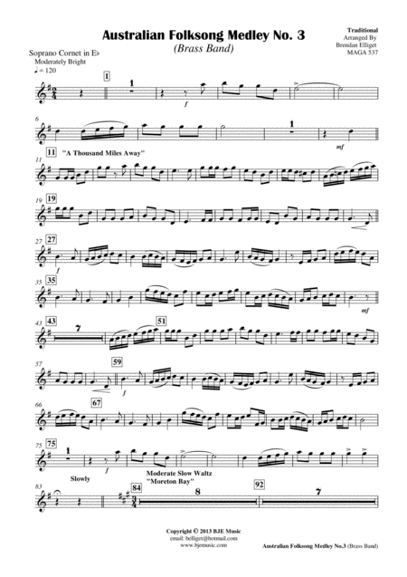 Australian Folksong Medley No 3 Brass Band Page 2