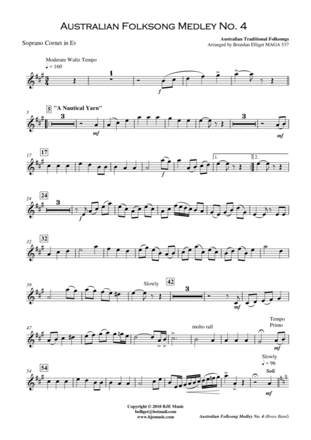 Australian Folksong Medley No 4 Brass Band Page 2