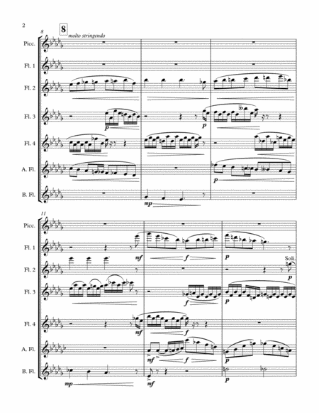 Automne For Flute Choir Score Page 2