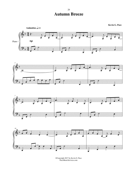Autumn Breeze Original Piano Solo Page 2