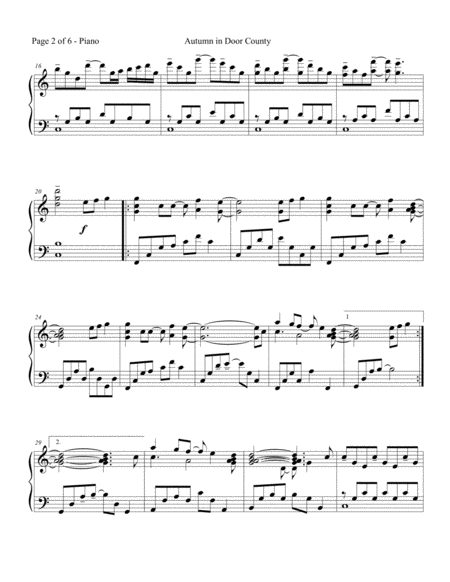 Autumn In Door County Piano Solo By Eric Carlson Page 2