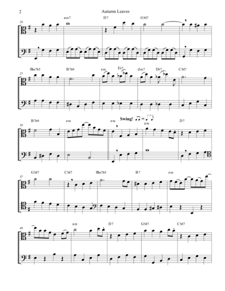 Autumn Leaves For Viola And Cello Duo Page 2