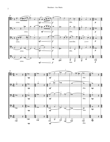 Ave Maria 1882 Wab 7 For 4 Part Trombone Ensemble Page 2