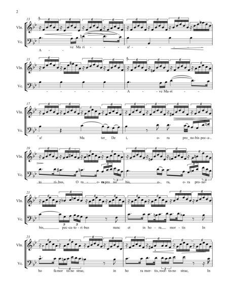 Ave Maria Arranged For Violin Cello Page 2
