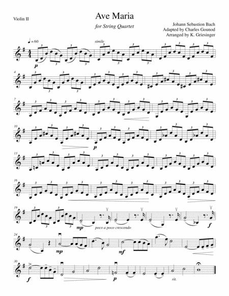 Ave Maria Bach Gounod String Quartet Page 2