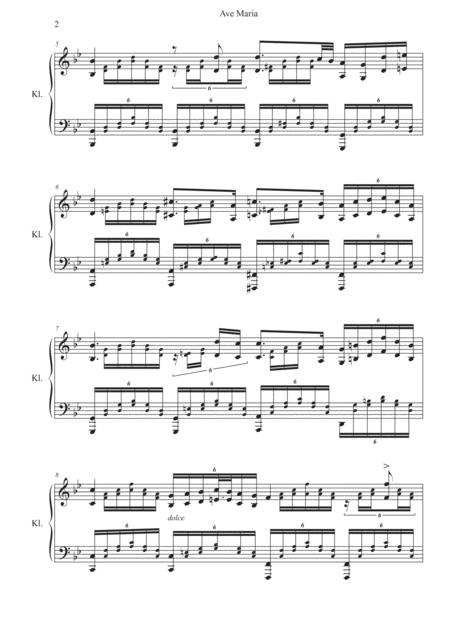 Ave Maria By Franz Schubert Advanced Transcription For Piano Page 2