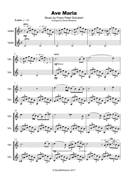 Ave Maria By Franz Schubert Violin Duet Page 2