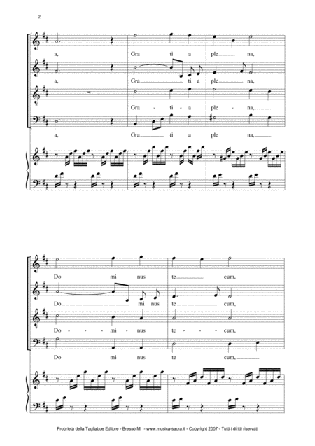 Ave Maria By Gounod Canon Between Soprano And Tenor On Ave Maria By Gounod Arr For Satb Choir And Piano Organ Page 2