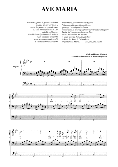 Ave Maria By Schubert Arr For Organ 3 Staff Arpeggiated Accompaniment Page 2