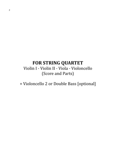 Ave Maria Caccini Sheet Music For String Quartet Score And Parts Page 2