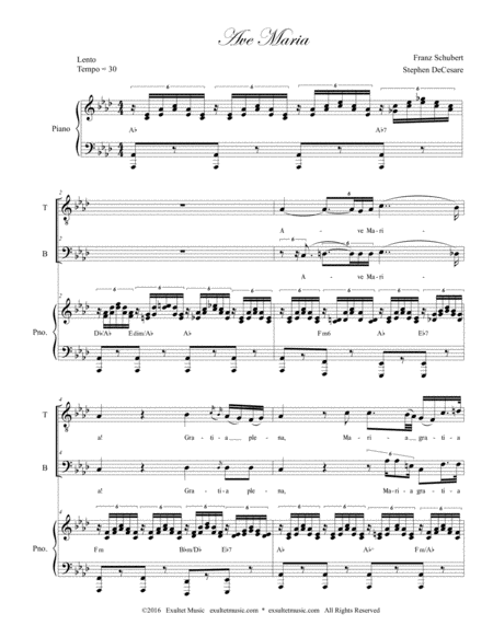 Ave Maria Duet For Tenor And Bass Medium Key Page 2