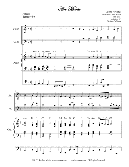 Ave Maria Duet For Violin And Cello Page 2