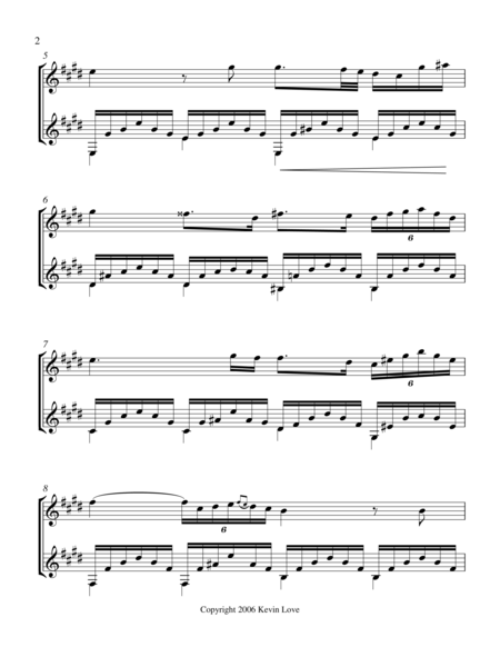Ave Maria E Major Flute And Guitar Score And Parts Page 2