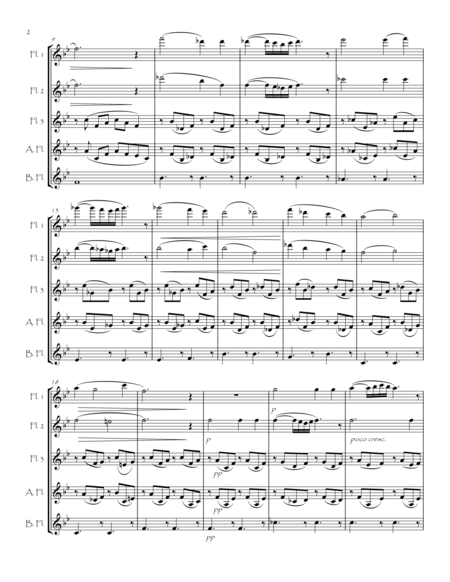 Ave Maria For Flute Quintet Or Flute Choir Page 2