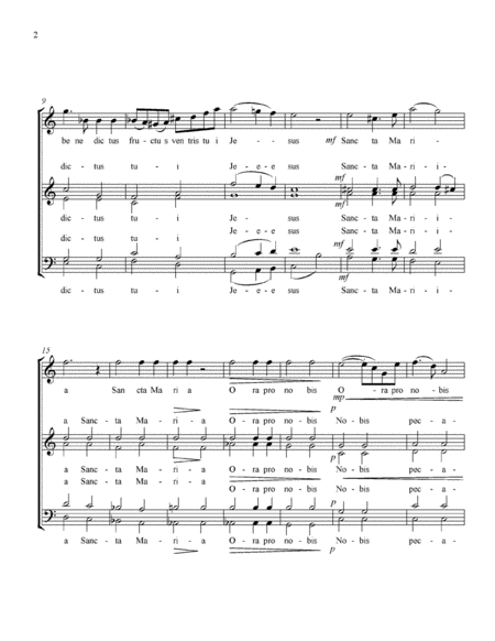 Ave Maria For Solo Voice And Unnaccompanied Choir With Mp3 Page 2