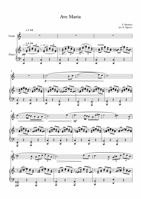 Ave Maria Franz Schubert For Violin Piano Page 2