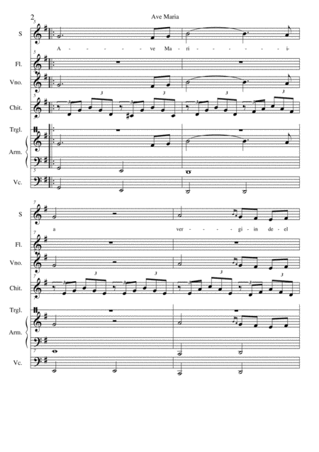 Ave Maria Per Piccola Orchestra Page 2