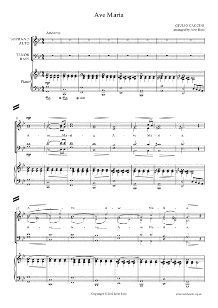 Ave Maria Satb Piano Page 2