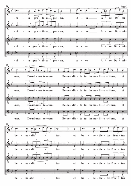 Ave Maria Schubert A Cappella Page 2