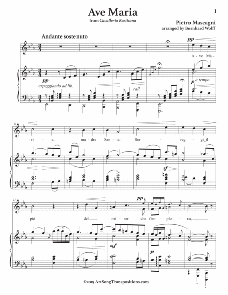 Ave Maria Transposed To E Flat Major Page 2