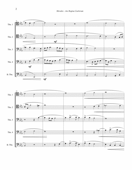 Ave Regina Caelorum For Trombone Quintet Page 2