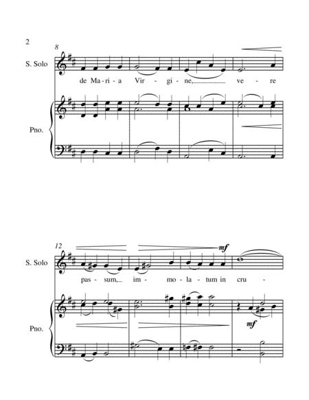 Ave Verum Corpus Soprano Voice And Piano Intermediate Level Page 2