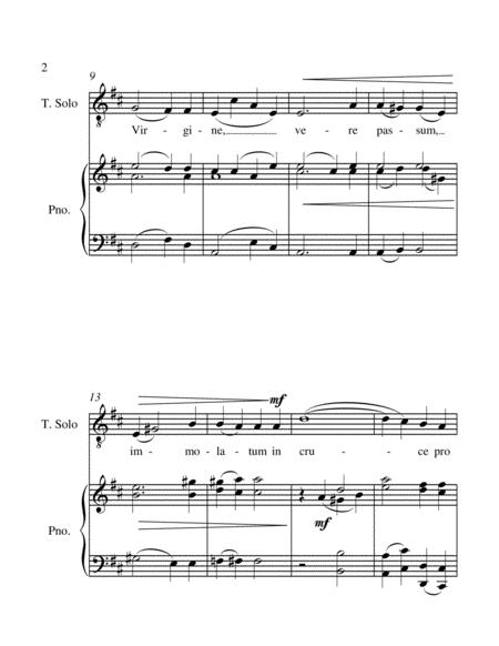 Ave Verum Corpus Tenor Voice And Piano Intermediate Level Page 2