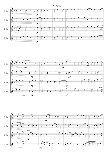 Ave Verum For Saxophone Quartet Page 2