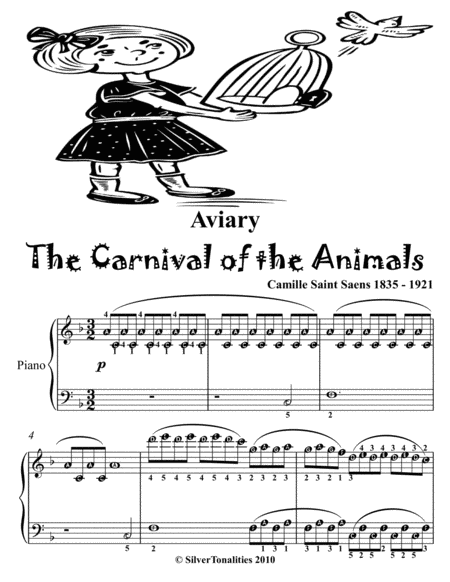 Aviary The Carnival Of The Animals Easiest Piano Sheet Music Tadpole Edition Page 2