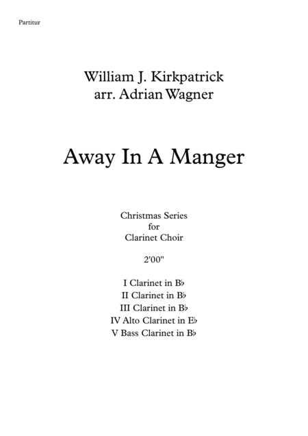 Away In A Manger Clarinet Choir Arr Adrian Wagner Page 2