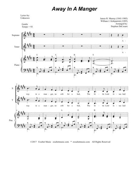 Away In A Manger Duet For Soprano And Tenor Solo Page 2