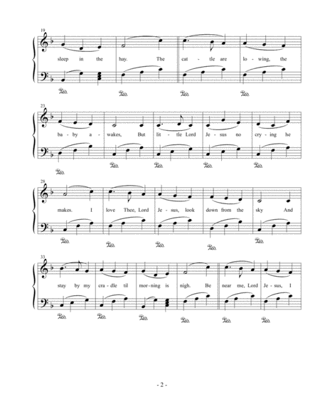 Away In A Manger Easy Piano Page 2