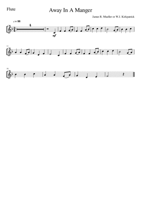 Away In A Manger Flute Solo Page 2