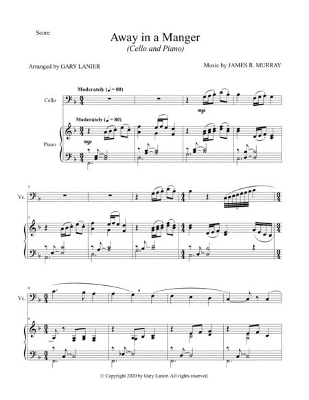 Away In A Manger For Cello And Piano Score And Part Included Page 2