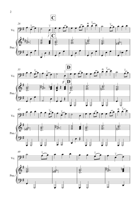 Away In A Manger For Cello And Piano Page 2