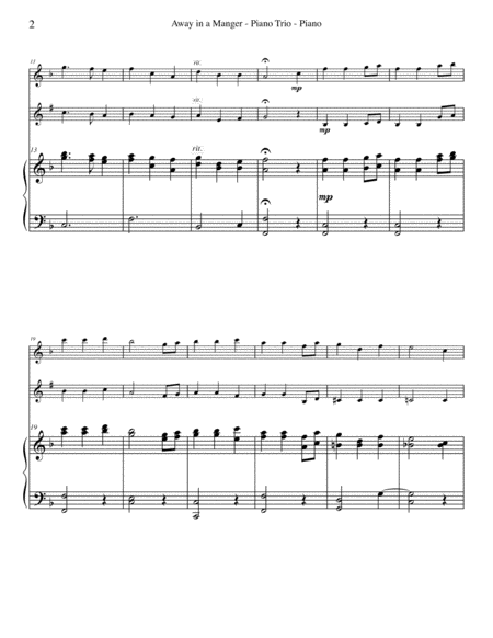 Away In A Manger For Flute Clarinet Piano Page 2
