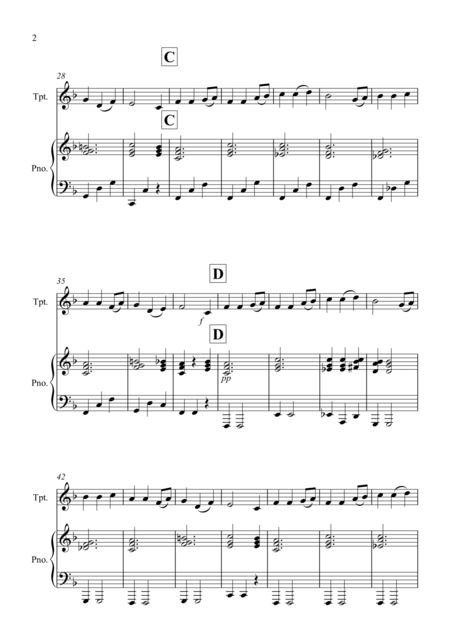 Away In A Manger For Trumpet And Piano Page 2