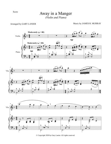 Away In A Manger For Violin And Piano Score And Part Included Page 2