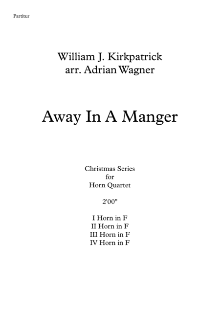 Away In A Manger Horn Quartet Arr Adrian Wagner Page 2