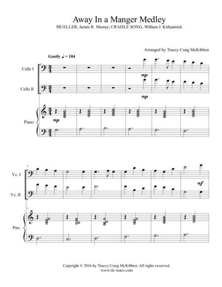 Away In A Manger Medley For Cello Duet Page 2