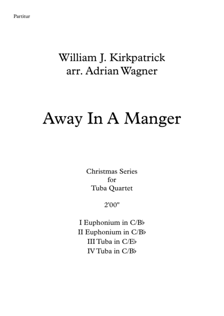 Away In A Manger Tuba Quartet Arr Adrian Wagner Page 2