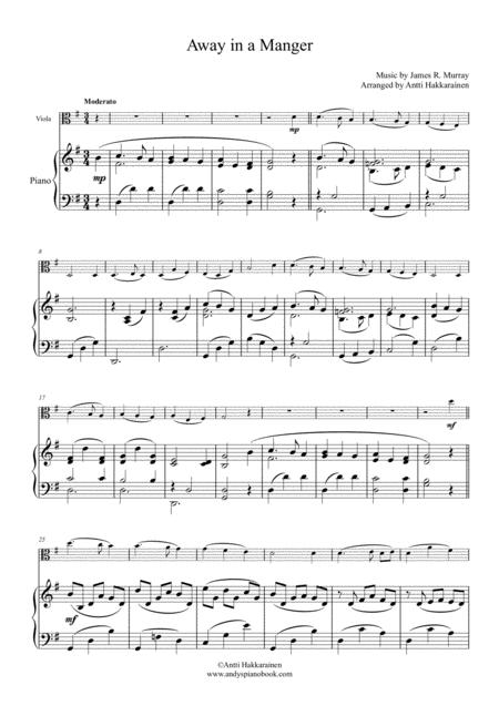 Away In A Manger Viola Piano Page 2