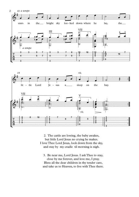 Away In A Manger Violin And Guitar Duet Page 2