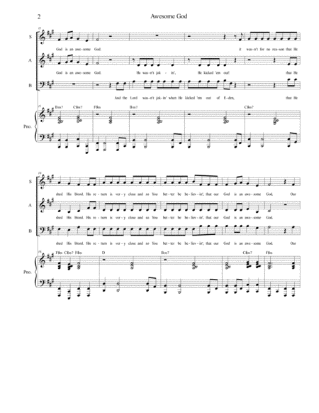 Awesome God For Vocal Trio Sab Page 2