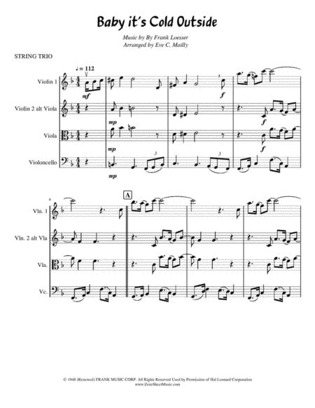 Baby It Cold Outside String Trio Page 2