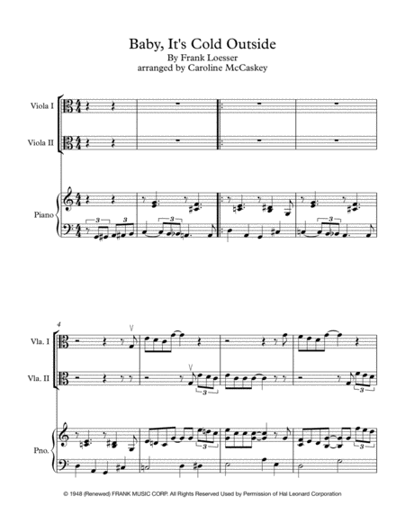 Baby Its Cold Outside Intermediate Viola Duet Page 2