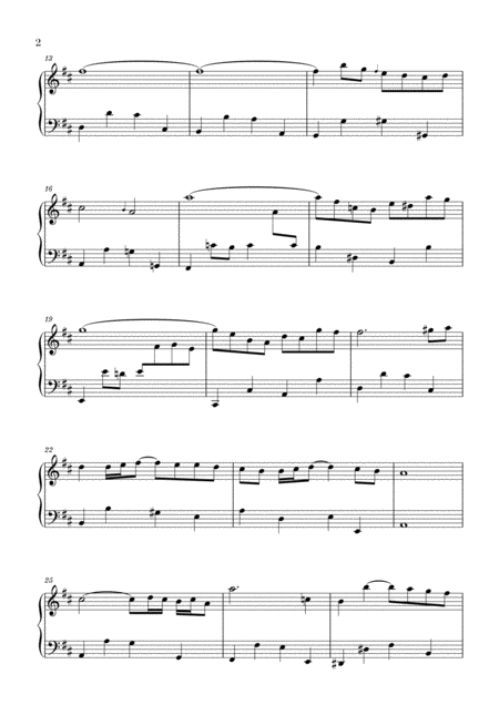 Bach Air On The G String For Piano Page 2