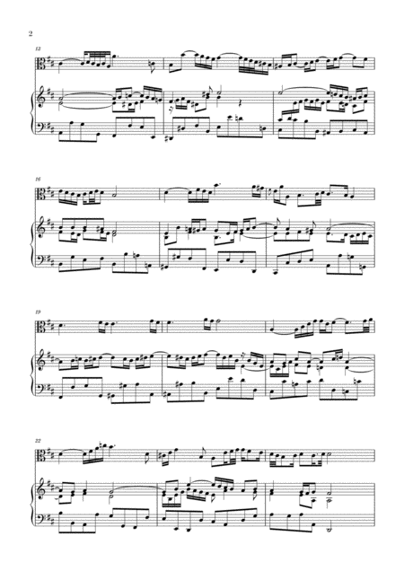 Bach Air On The G String For Viola And Piano Page 2