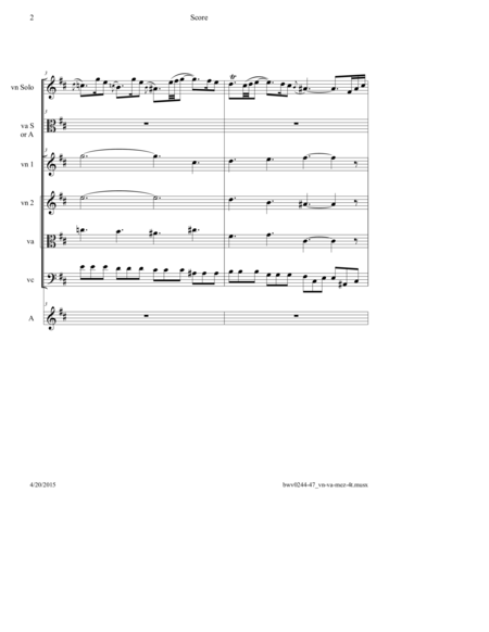 Bach Aria Erbarme Dich From The St Matthew Passion Bwv 244 Arr For Violin Solo Viola Solo And String Quartet Optional Mezzo Soprano Replaces Viola Sol Page 2